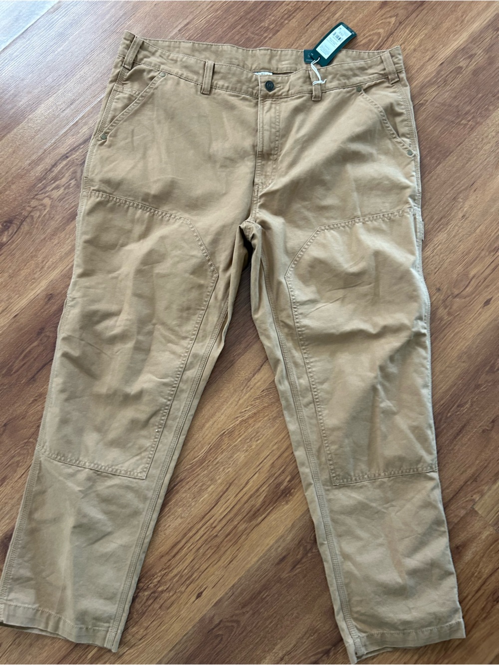 Alpine Design Men's Tan Cargo Pants with Reinforced Knee Panels